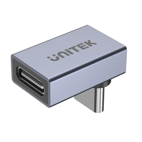 Unitek USB-C 4.0 Male to Female Adaptor 90degrees (Back) A1039GY