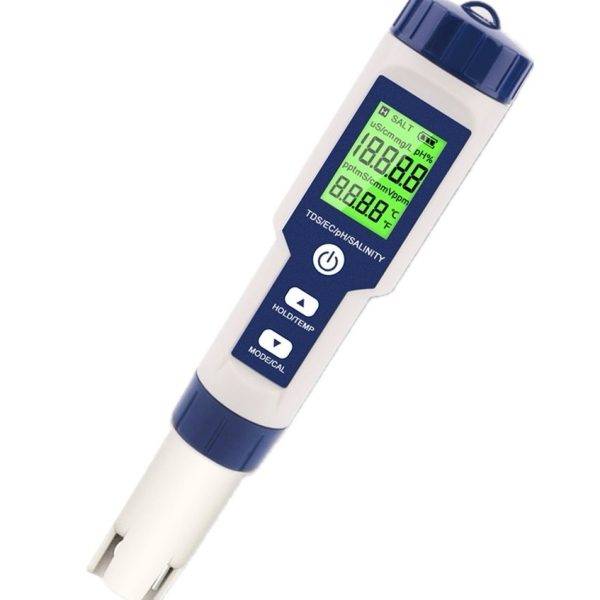 Noyafa Water Quality Tester with 5-in-1 Measurement (pH, TDS, EC, ORP, Temperature), Automatic Calibration, IP65 NF-EZ9909 SP