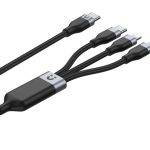 Unitek MC 3in1 Braided USB-C/Lightning/Micro C14101BK-1.5M