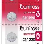Uniross CR1220 Button Cell Lithium Battery 5pack