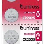 Uniross CR2025 Button Cell Lithium Battery (5pack)