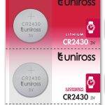 Uniross CR2430 Button Cell Lithium Battery (5pack)