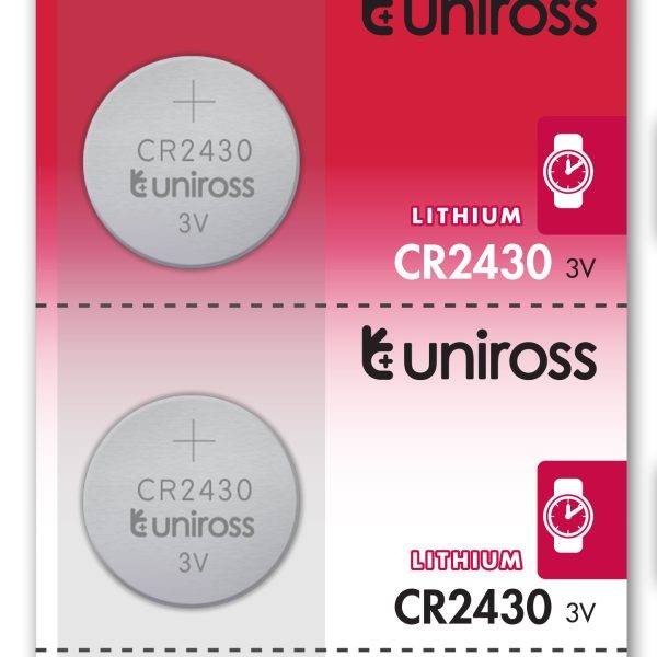 Uniross CR2430 Button Cell Lithium Battery (5pack)