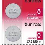 Uniross CR2450 Button Cell Lithium Battery (5pack)