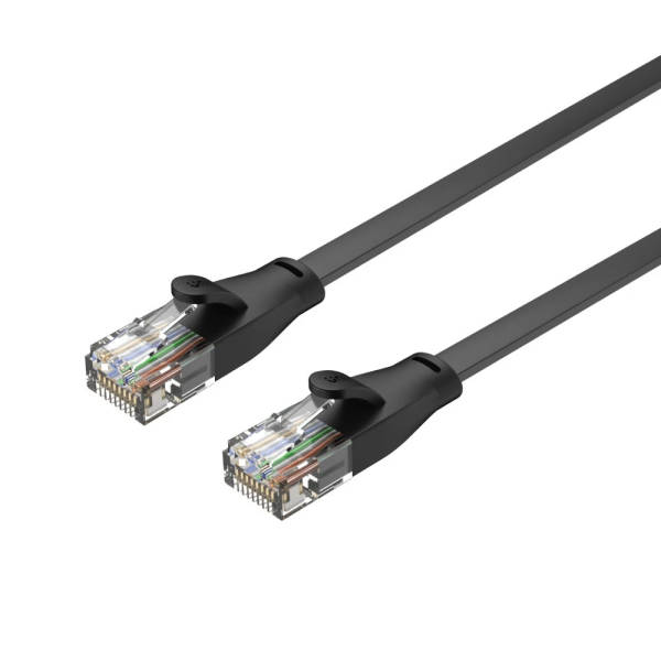 Unitek C1810GBK Flat Patch Cable CAT6 Black 2.0m