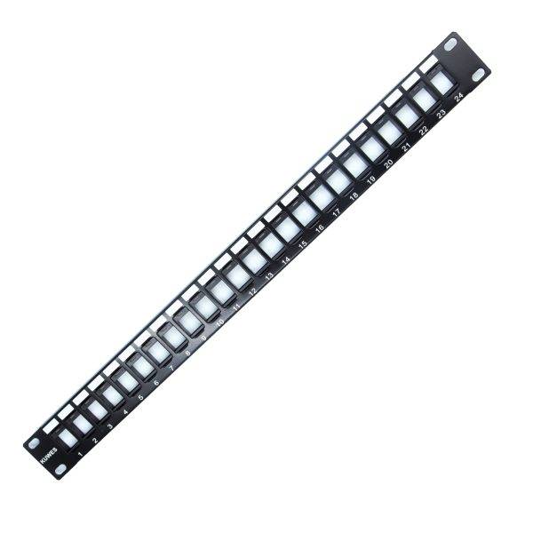 Kuwes 1U 24 Port Snap-In Keystone Type Patch Panel