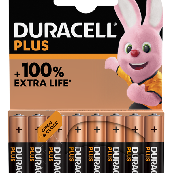 Duracell Alkaline AAA (8pcs) Plus