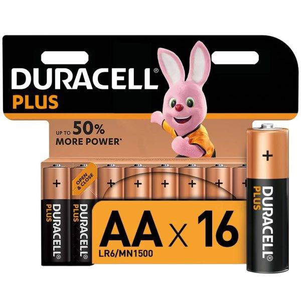 Duracell Alkaline AA (16pcs) Plus