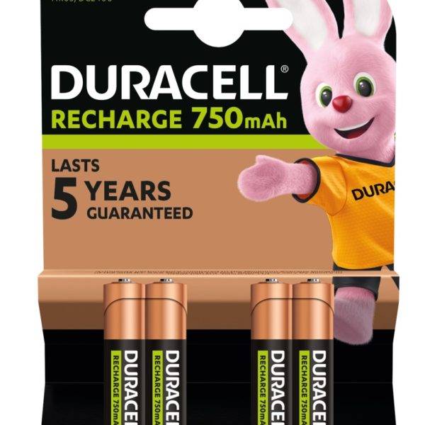 Duracell Rechargeable AAA 750 mAh (4pcs)