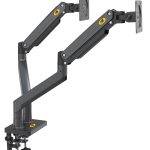 NBMounts G35 Dual Arm Extra Long Gas Monitor Desk Mount