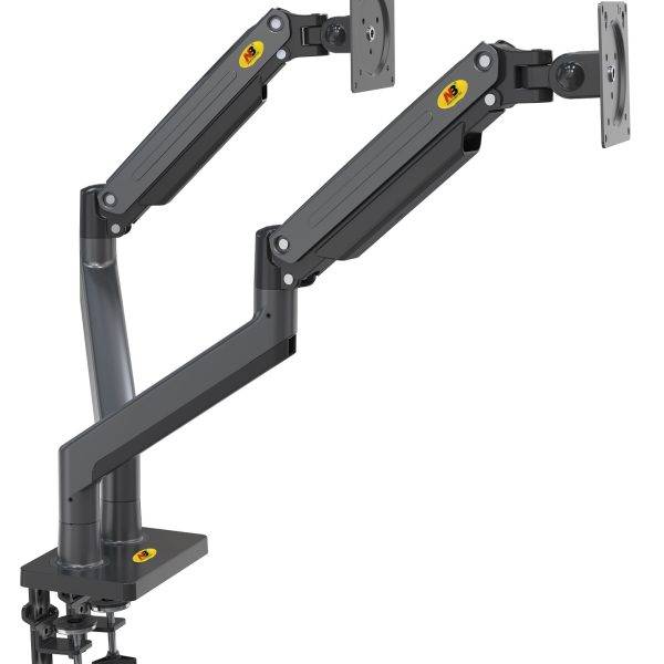 NBMounts G35 Dual Arm Extra Long Gas Monitor Desk Mount