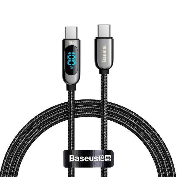 Baseus Cable USB-C to USB-C Display  Braided PD100W 1.0m Black