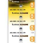 Uniross LR521 AG0 LR63 Alkaline Coin Battery (5pack)