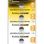 Uniross LR936 AG9 LR45 Alkaline Coin Battery (5pack)