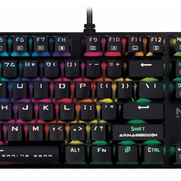Armaggeddon MKA-11R Black Mechanical Gaming Keyboard 104 Blue Switch Keys