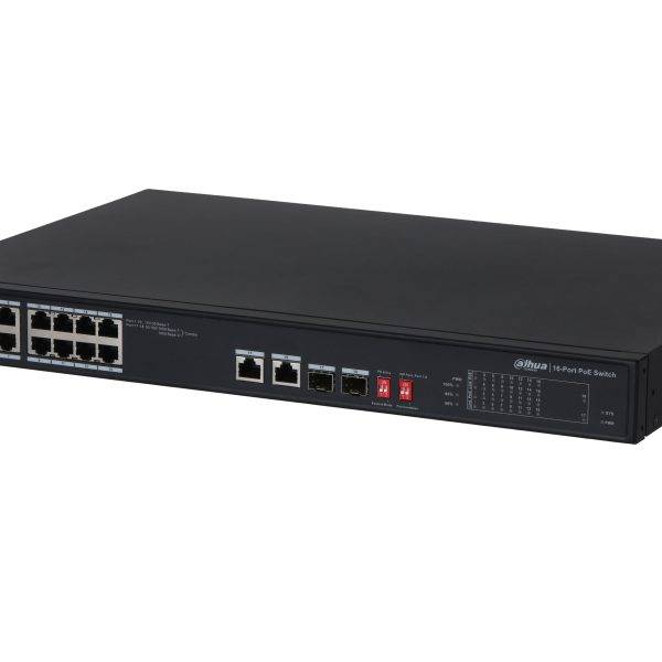 Dahua PoE Switch 16ports 16FE + 2GE 135W PFS3218-16ET-135