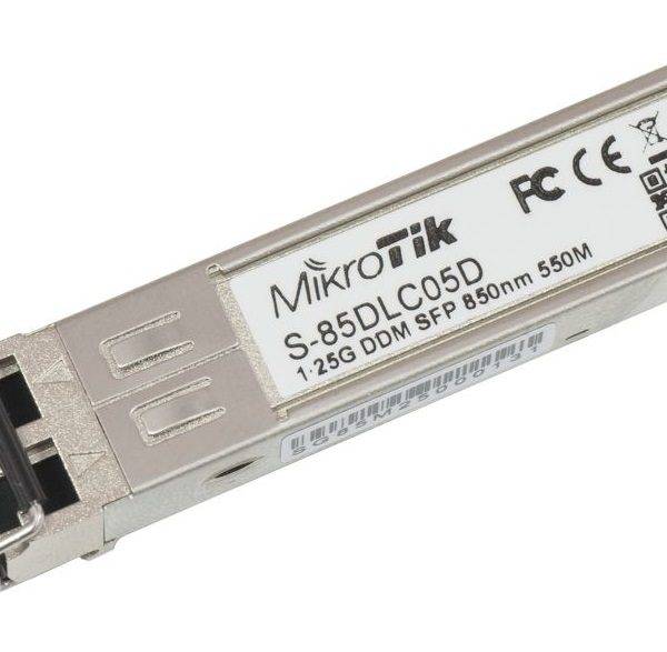 MikroTik S-85DLC05D 1.25G SFP Transceiver Dual LC  550m MM