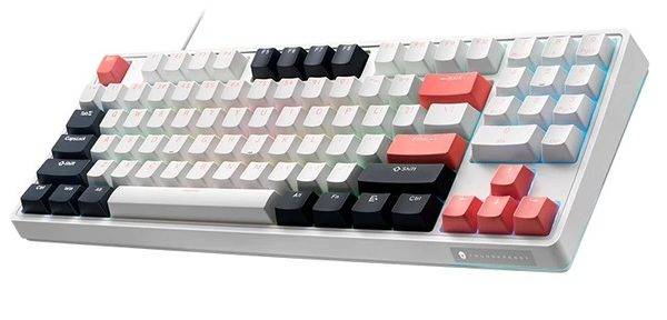 Thunderobot KG3089 White Mechanical Gaming Keyboard 89 Red Switch Keys