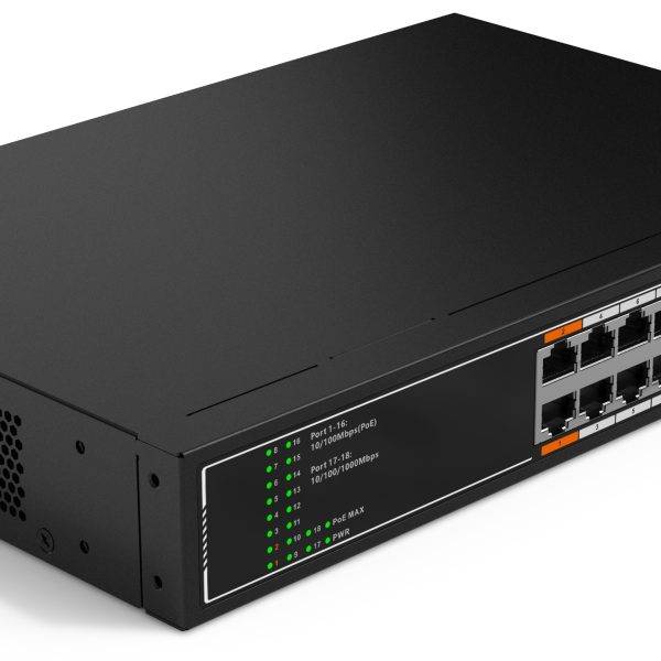 Dahua PoE Switch 16port+2GUP 135W SF1018LP