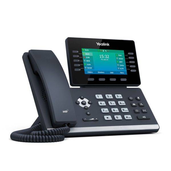 Yealink IP Phone Desktop PoE 4.3'' Gigabit, Color Screen, USB, Expansion, Bluetooth & Wi-Fi T54W