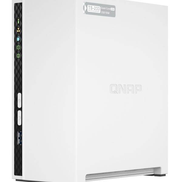 QNAP NAS 2-Bay Tower ARM Quad-Core, 2GB RAM & Gigabit Ethernet TS-233