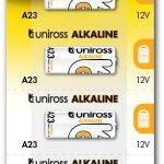 Uniross A23/23AE Alkaline Micro Battery (5pack)
