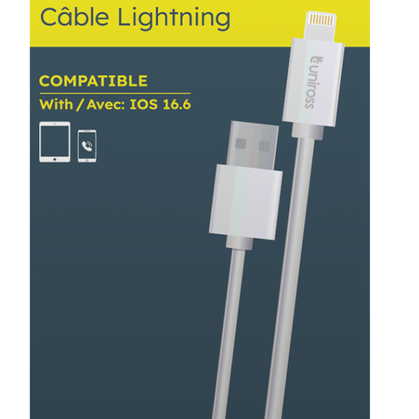 Uniross Cable USB-A to Lightning USB Cable 2.0m UCA003