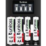 Uniross UCU002A Fast 2hr USB Charger for AA/AAA Incl 4xAA 2100 Batteries
