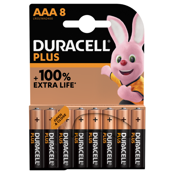 Duracell Alkaline Simply AAA 8pcs Batteries