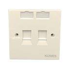 Kuwes UK Double Outlet Faceplate 86x86mm