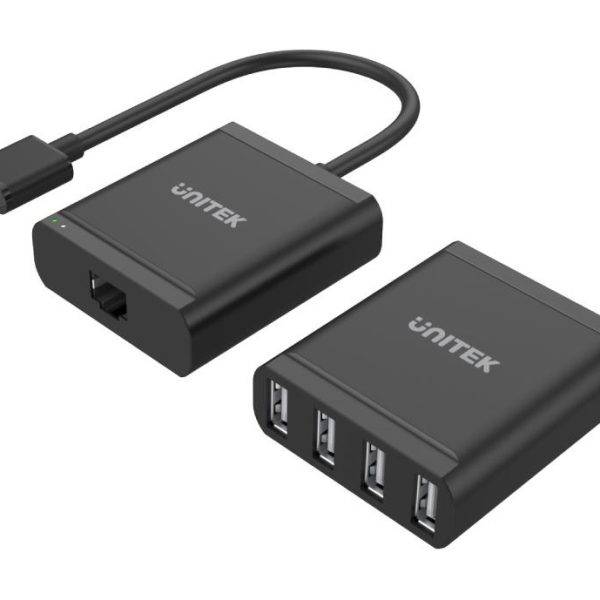 Unitek Y-2516 4 Port USB Extender Over Ethernet 60m