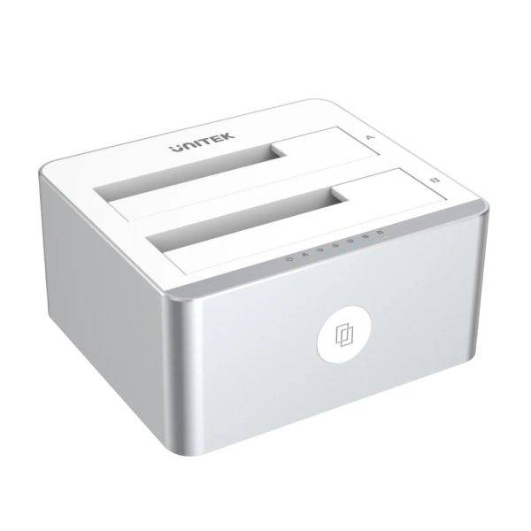 Unitek Y-3027 USB-C 3.1 10Gbps SATA6G Dual Bay Aluminium HDD Docking Station (Silver)