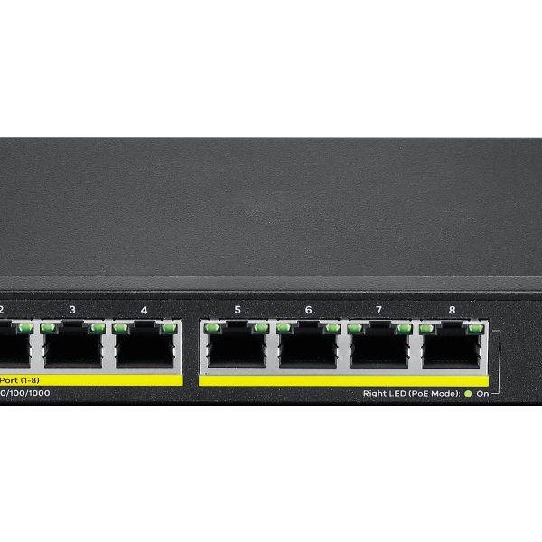 Zyxel SP 8-Port Gigabit PoE Cloud Managed Switch, 8 x PoE 60W GS1915-8EP