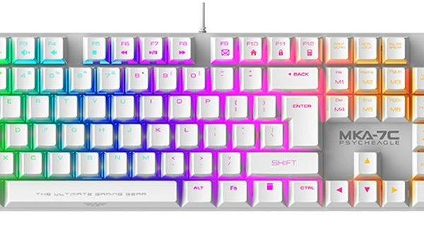 Armaggeddon MKA-7C White Mechanical Gaming Keyboard 104 Blue Keys