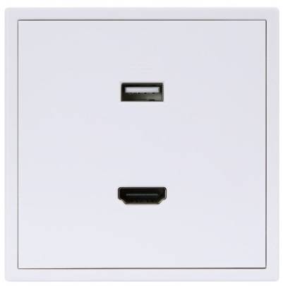 HDL Panel TILE SERIES Ivory White 1xUSB-A 1xHDMI