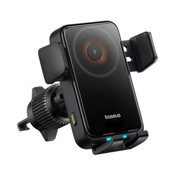 Baseus Car Charger Wireless AirVent  Wisdom Pro Auto Coil Alignment 15W Black