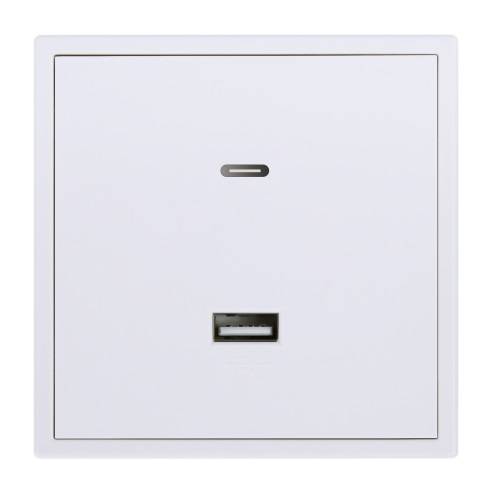 HDL Panel TILE SERIES Ivory White 1xUSB-A 1xUSB-C