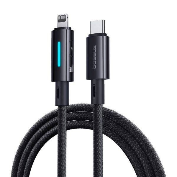 Baseus Cable Lightning to USB-C Lit Button Series 20W 1m Cosmic Black