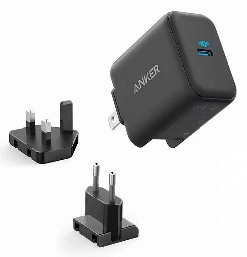 Anker PowerPort III 25W USB-C Wall Travel Charger with UK EU & US plug