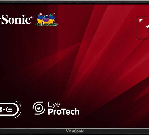 Viewsonic Monitor Portable 16" Full-HD with USB-C/HDMI, PD, Foldable Stand & Protective Sleeve VA1650