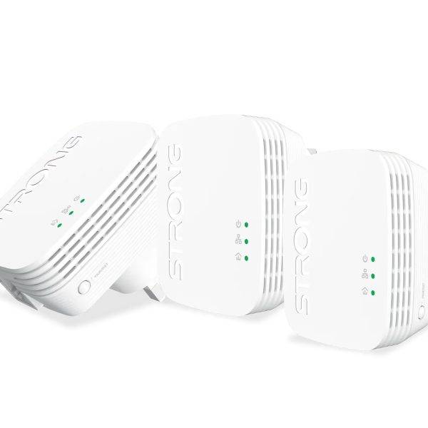 Strong Powerline Kit AV1000 Mini 1000Mbps UK 1000TRIMINIUK (Triple Pack)