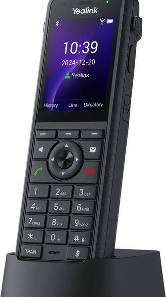 Yealink IP Phone Cordless Wi-Fi 6 Handset Ruggedized IP67 Roaming Dual Band with Bluetooth AX86R