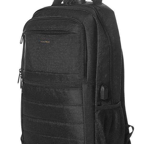 Vention Backpack 15.6'' Water-Repellent USB Charge & Lock Black KRKB0