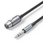 Vention AUDIO 6.3mm to XLR M-F Cable Braided-Metal 2.0m BKGHI