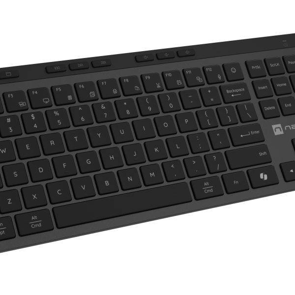 Natec Keyboard Wireless Combo BT & 2.4GHz X-SCISSORS Keys Slim MEDUSA