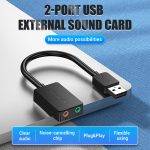 Vention AUDIO CONVERTER USB-A to 2x3.5mm 1.0m Cable CDYBF - Image 2