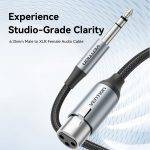 Vention AUDIO 6.3mm to XLR M-F Cable Braided-Metal 1.0m BKGHF - Image 2