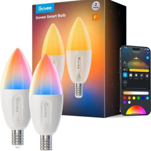 Govee Bulb Ceiling E14 Smart LED 9W RGBWW (Pack of 2) B600CCC1