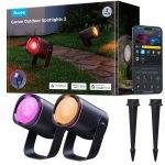 Govee Outdoor Smart Garden Spotlights IP67 RGBICWW H7093311 (2pack)