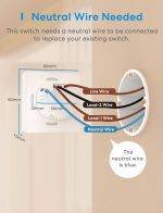 Meross Homekit Smart Wi-Fi Wall Switch 1-Gang 2-way MSS550HK-EU - Image 6